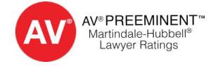 Logo for AV-rating of Colman Macdonald Law Group of L.A. and Orange County.