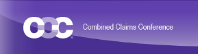 Combined Claims Conference 2015 logo. Jon Colman speaks on at the Orange County event.