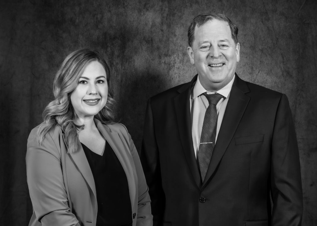 L.A. attorneys Brittany Auchard and Jim Perkins